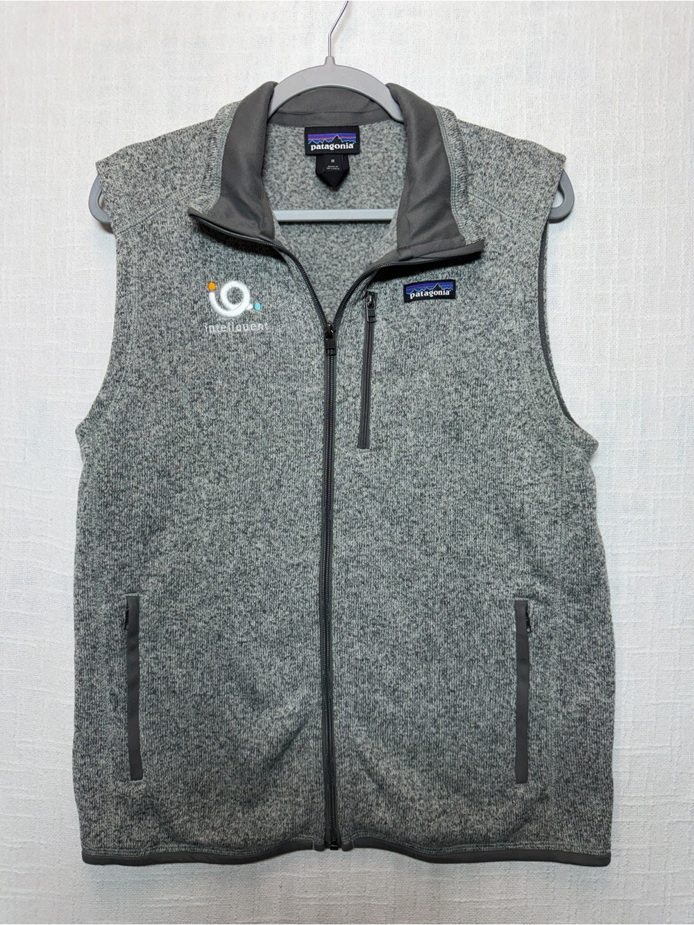Patagonia Men’s Heather Gray Full-Zip Fleece Vest